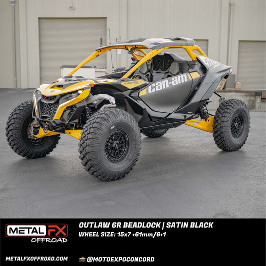 Outlaw 6R Beadlock | Satin Black | UTV Wheel Kit