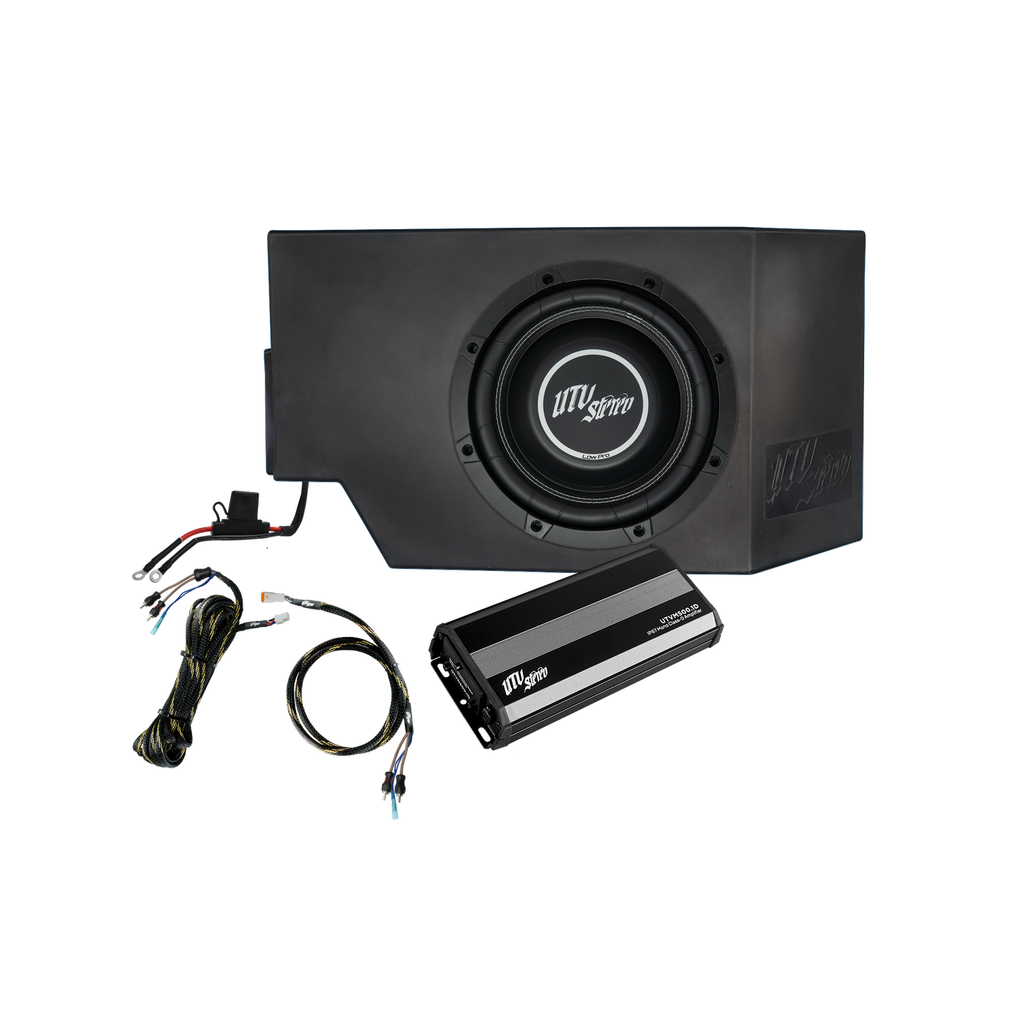 Can-Am® Defender HD10 500W Single Side 10" Subwoofer Kit | UTVS-DEF-SUB-500