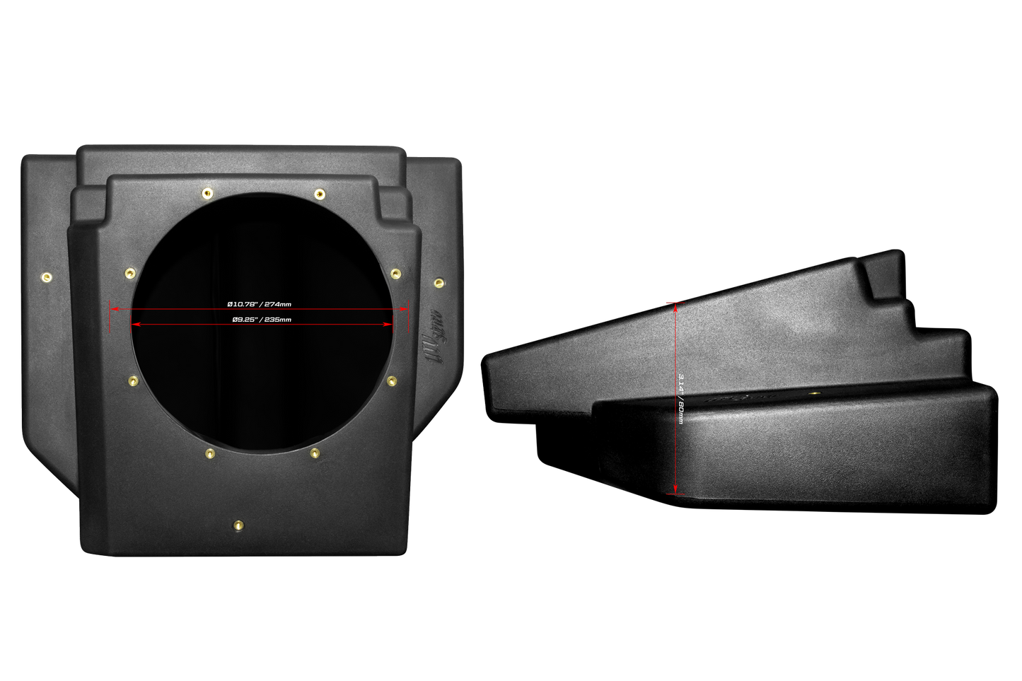 Can-Am® Maverick R 10" Rear Passenger Subwoofer Enclosure (4-SEAT MODELS) – Unloaded | UTVS-R-ENC-PASS-4R