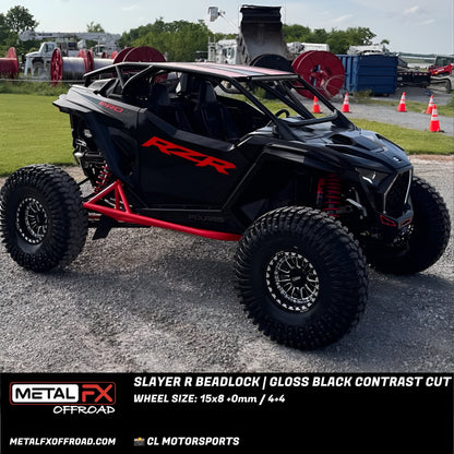 Slayer R Beadlock | Gloss Black Contrast Cut + Center Cap Spacer