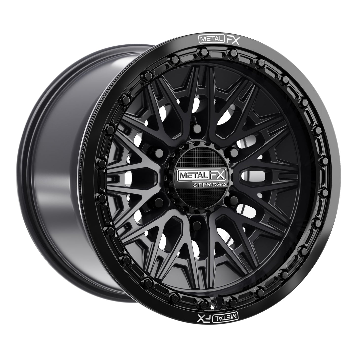 Alpha 6R Beadlock | Satin Black w/ Gloss Black Ring