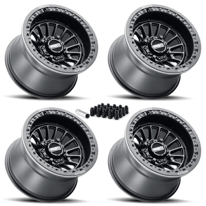 Delta Beadlock | Satin Black | UTV Wheel Kit