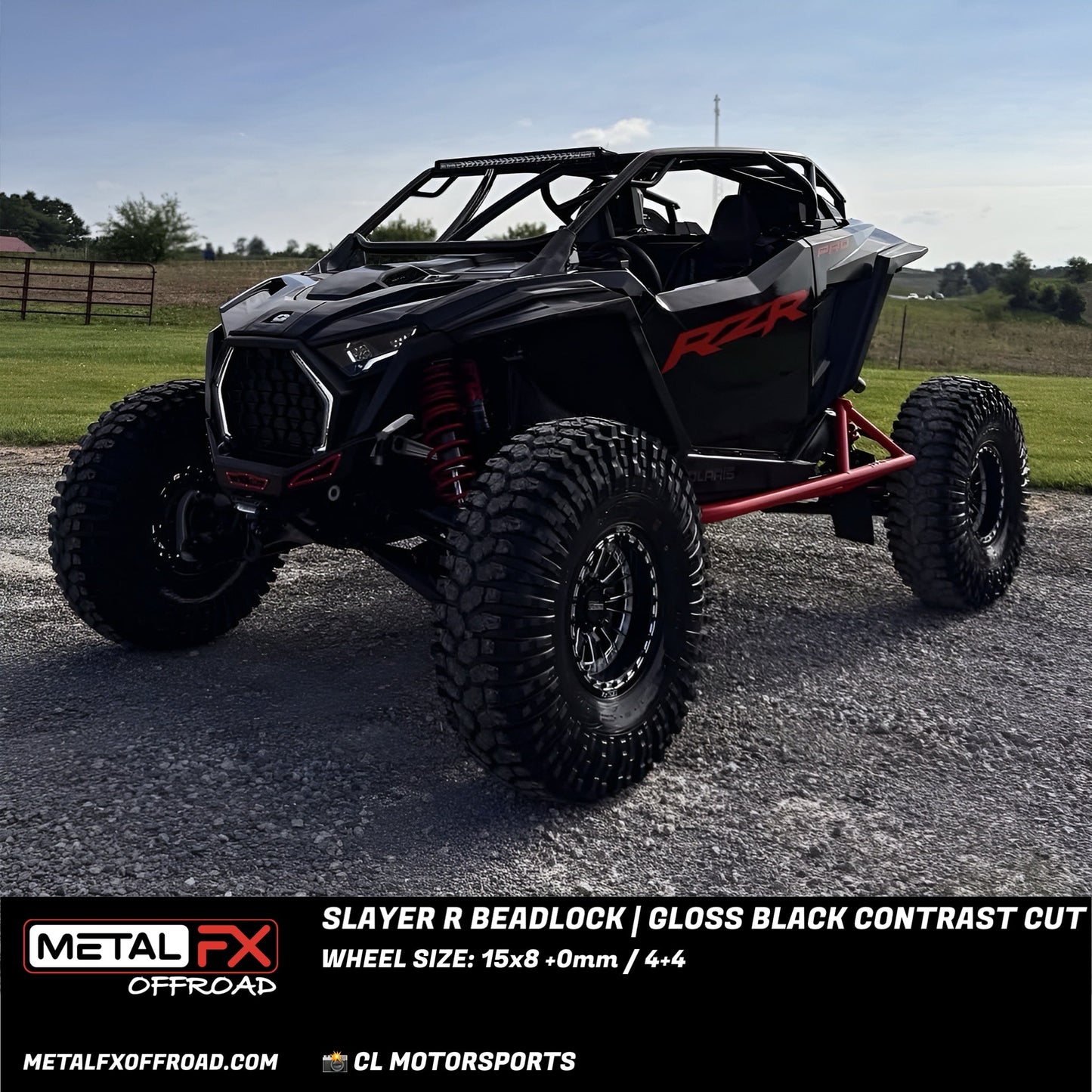 Slayer R Beadlock | Gloss Black Contrast Cut + Center Cap Spacer