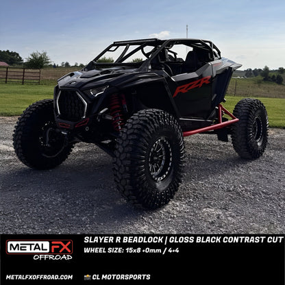 Slayer R Beadlock | Gloss Black Contrast Cut + Center Cap Spacer