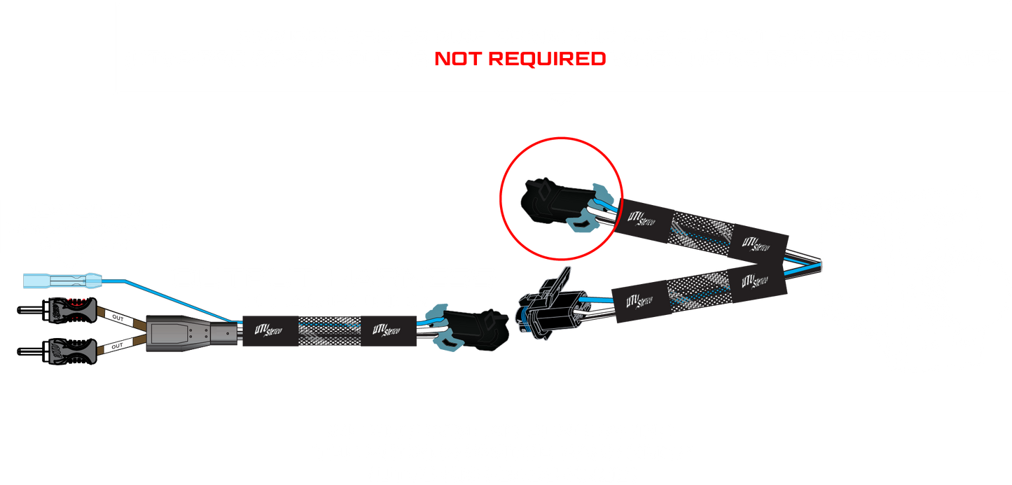 '20-'26 RZR® Pro Series Ride Command Subwoofer RCA Output Harness + Remote | UTVS-PRO-RC-SUB-OUT