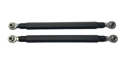 Honda Talon X and R Billet High Clearance Radius Rods | CA Tech USA Our high clearance rods were designed with strength, dependability, and affordability all in mind. Our rods finish in the absolute largest rods on the market. We have a finished thickness of 1.25 inches throughout the entire center of the rod where it really counts, and a finished height of the rod at over 1.5 inches. Our rods also boast a full 3 INCHES OF ADDED GROUND CLEARANCE