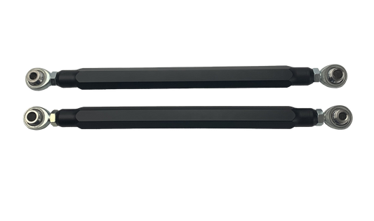 Honda Talon X and R Billet High Clearance Radius Rods | CA Tech USA Our high clearance rods were designed with strength, dependability, and affordability all in mind. Our rods finish in the absolute largest rods on the market. We have a finished thickness of 1.25 inches throughout the entire center of the rod where it really counts, and a finished height of the rod at over 1.5 inches. Our rods also boast a full 3 INCHES OF ADDED GROUND CLEARANCE