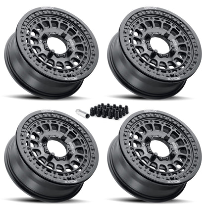 Hitman Beadlock | Satin Black | UTV Wheel Kit