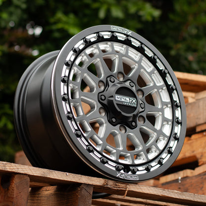 Outlaw 6R Beadlock | Satin Black Contrast Cut | UTV Wheel Kit