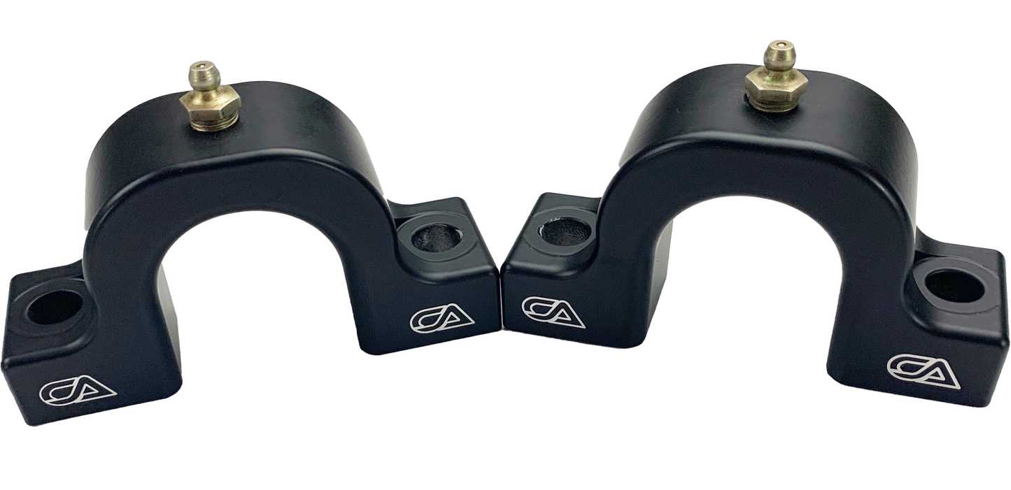 Honda Talon Sway Bar Mount The OEM mount can and does break in the center due to thin and cheap material. Also due to tolerance issues there can be play in between the bushing and mount causing excess movement which leads to wear. We have worked to achieve a better tolerance fit around the bushing as well as we machine the holes to accommodate a tighter fit on the mounting bolt to reduce movement there as well.