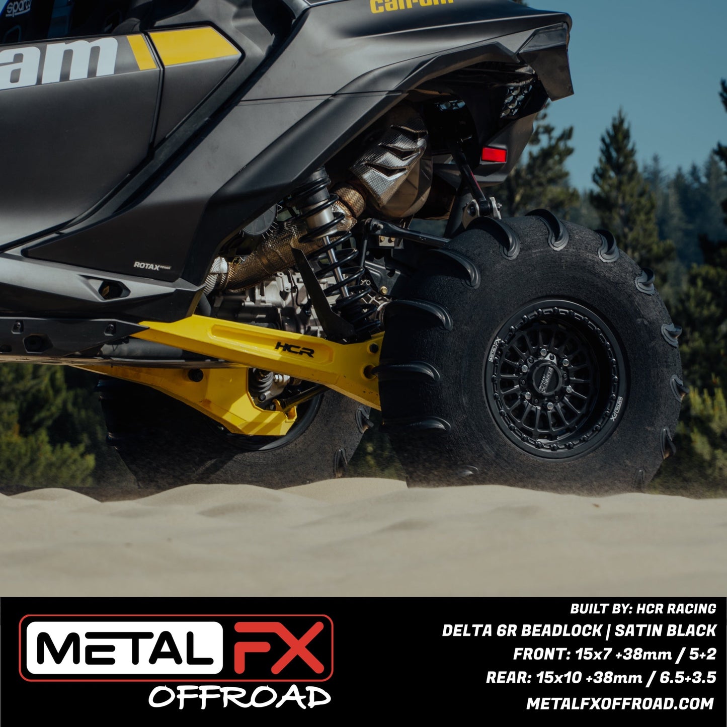 Delta 6R Beadlock | Satin Black | UTV Wheel Kit