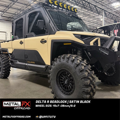 Delta R Beadlock | Satin Black | UTV Wheel Kit