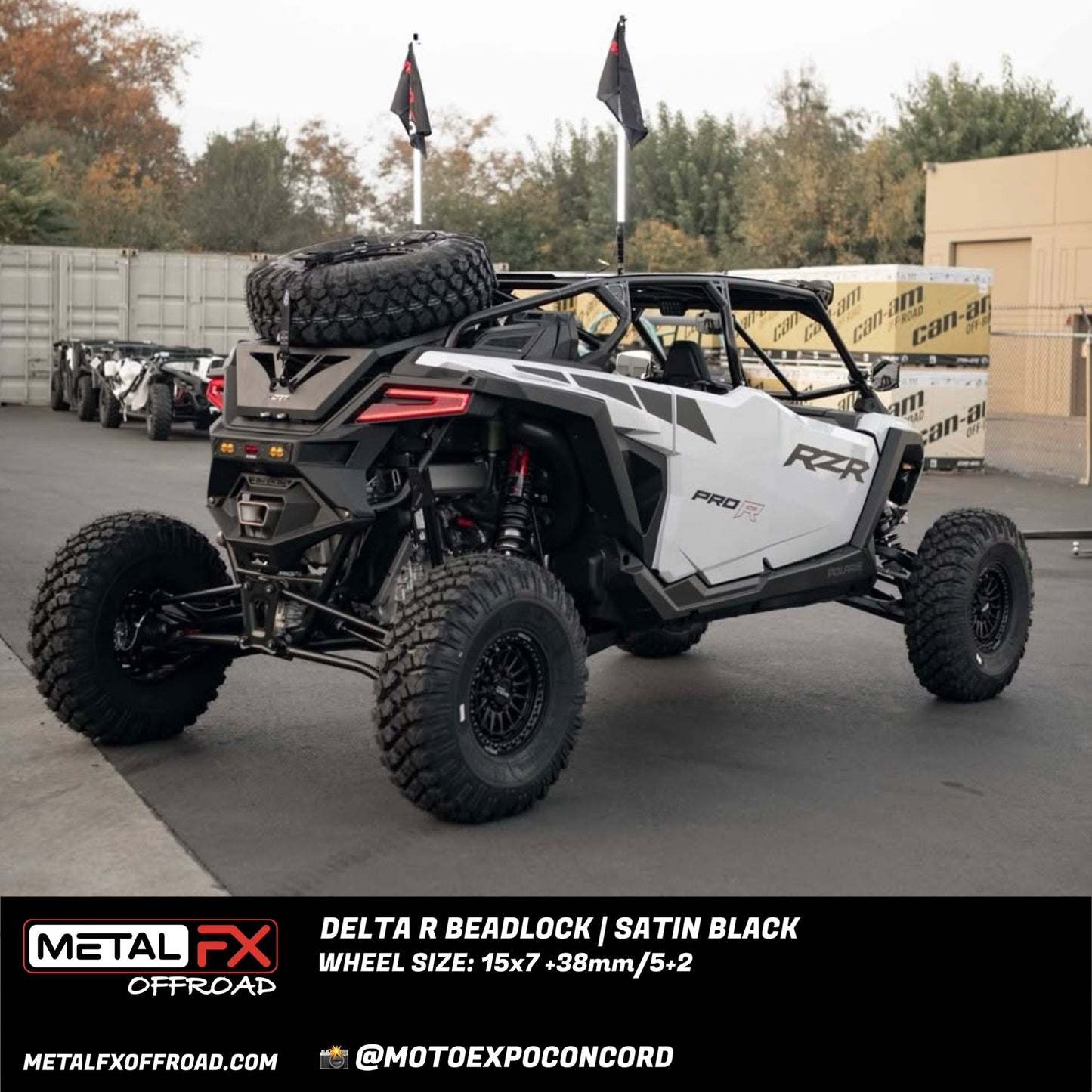 Delta R Beadlock | Satin Black | UTV Wheel Kit