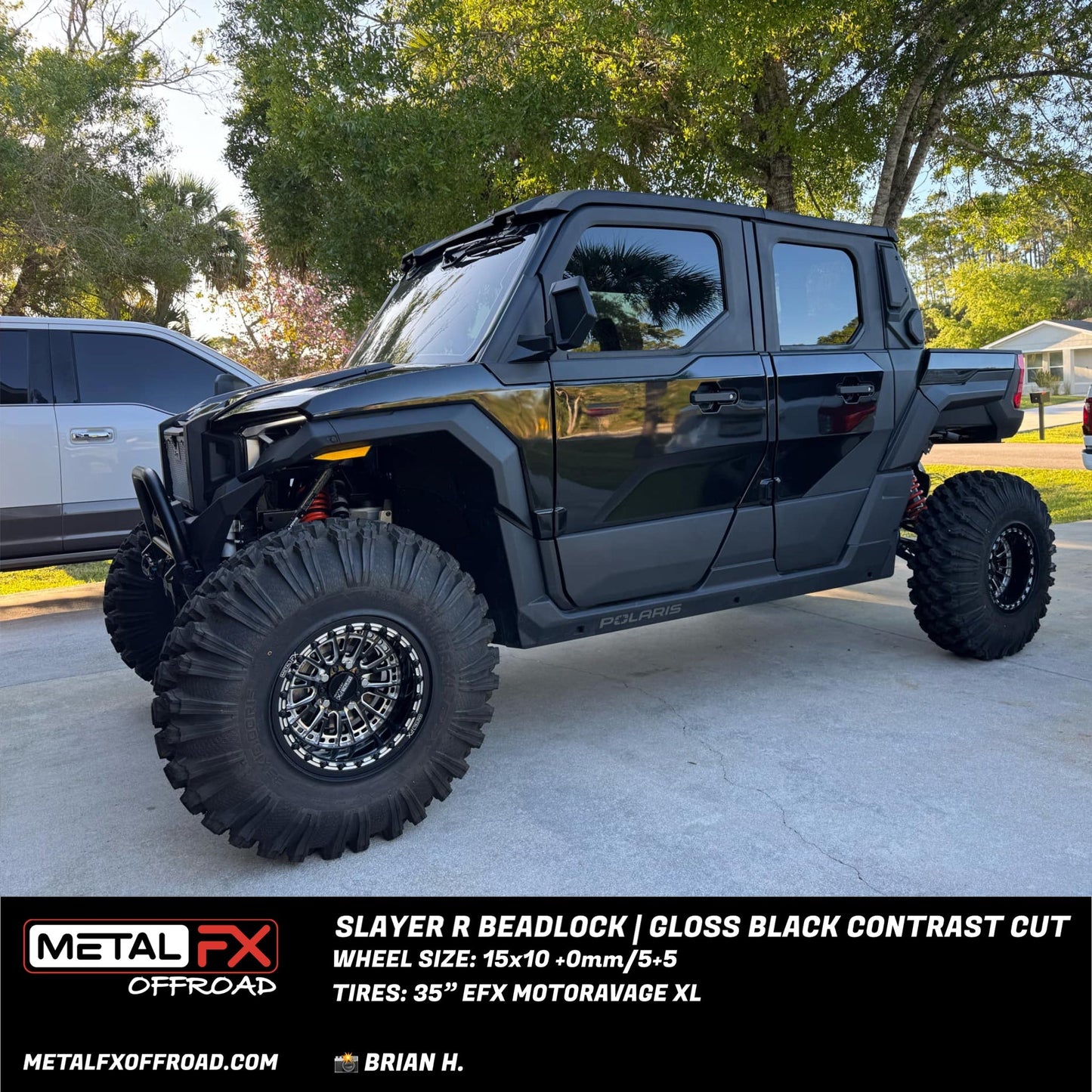 Slayer R Beadlock | Gloss Black Contrast Cut + Center Cap Spacer