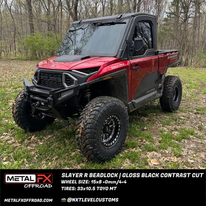 Slayer R Beadlock | Gloss Black Contrast Cut + Center Cap Spacer