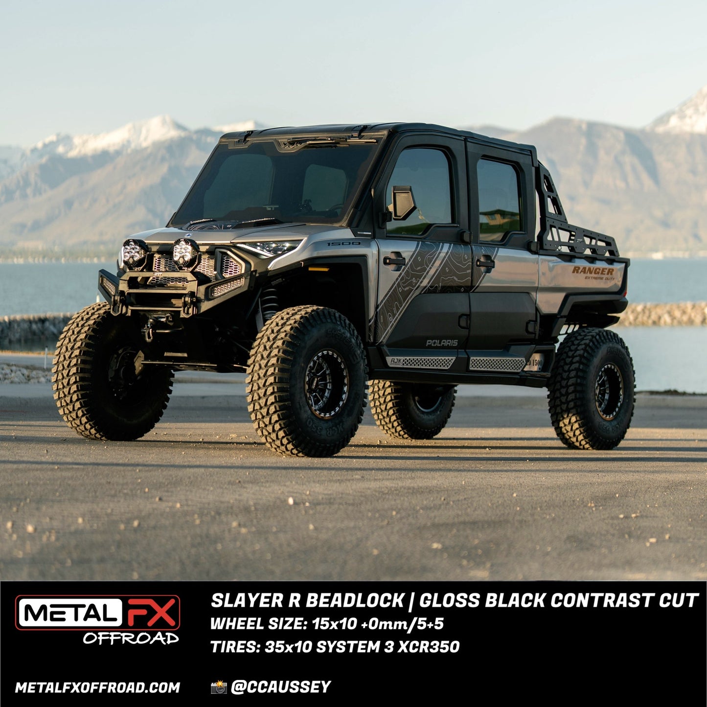 Slayer R Beadlock | Gloss Black Contrast Cut + Center Cap Spacer