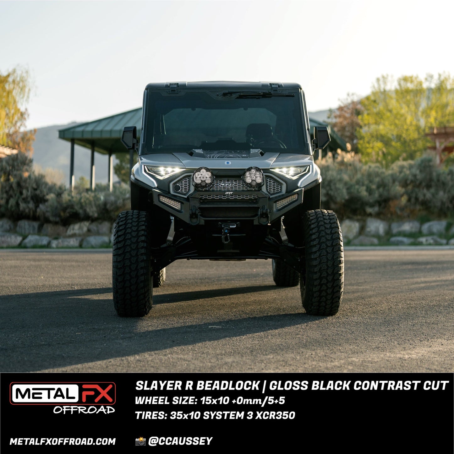 Slayer R Beadlock | Gloss Black Contrast Cut + Center Cap Spacer