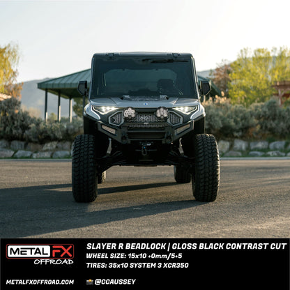 Slayer R Beadlock | Gloss Black Contrast Cut + Center Cap Spacer