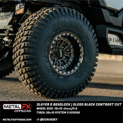 Slayer R Beadlock | Gloss Black Contrast Cut + Center Cap Spacer