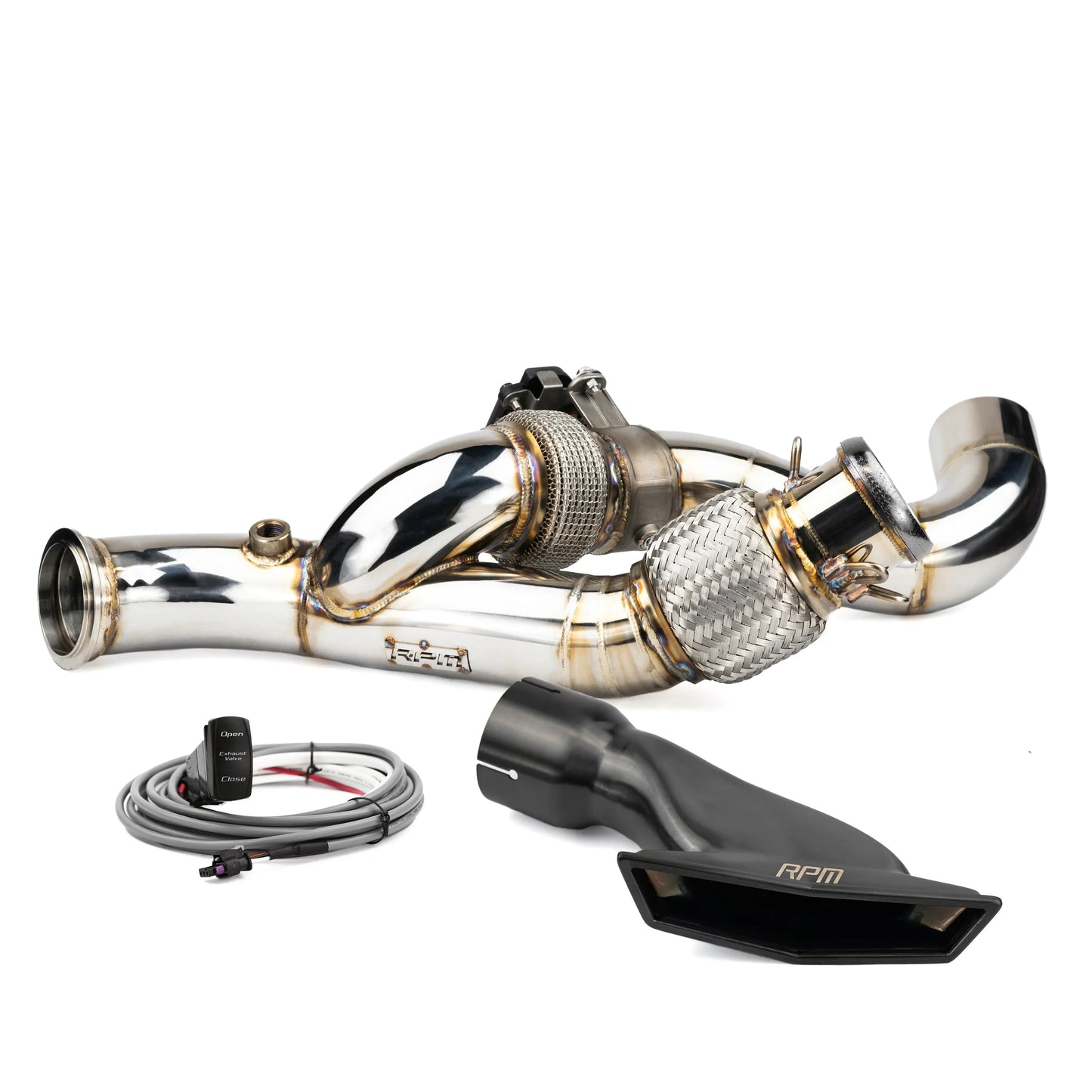 RPM Can-Am Maverick R 3" E-Valve Mid Pipe / Electronic Dump Valve
