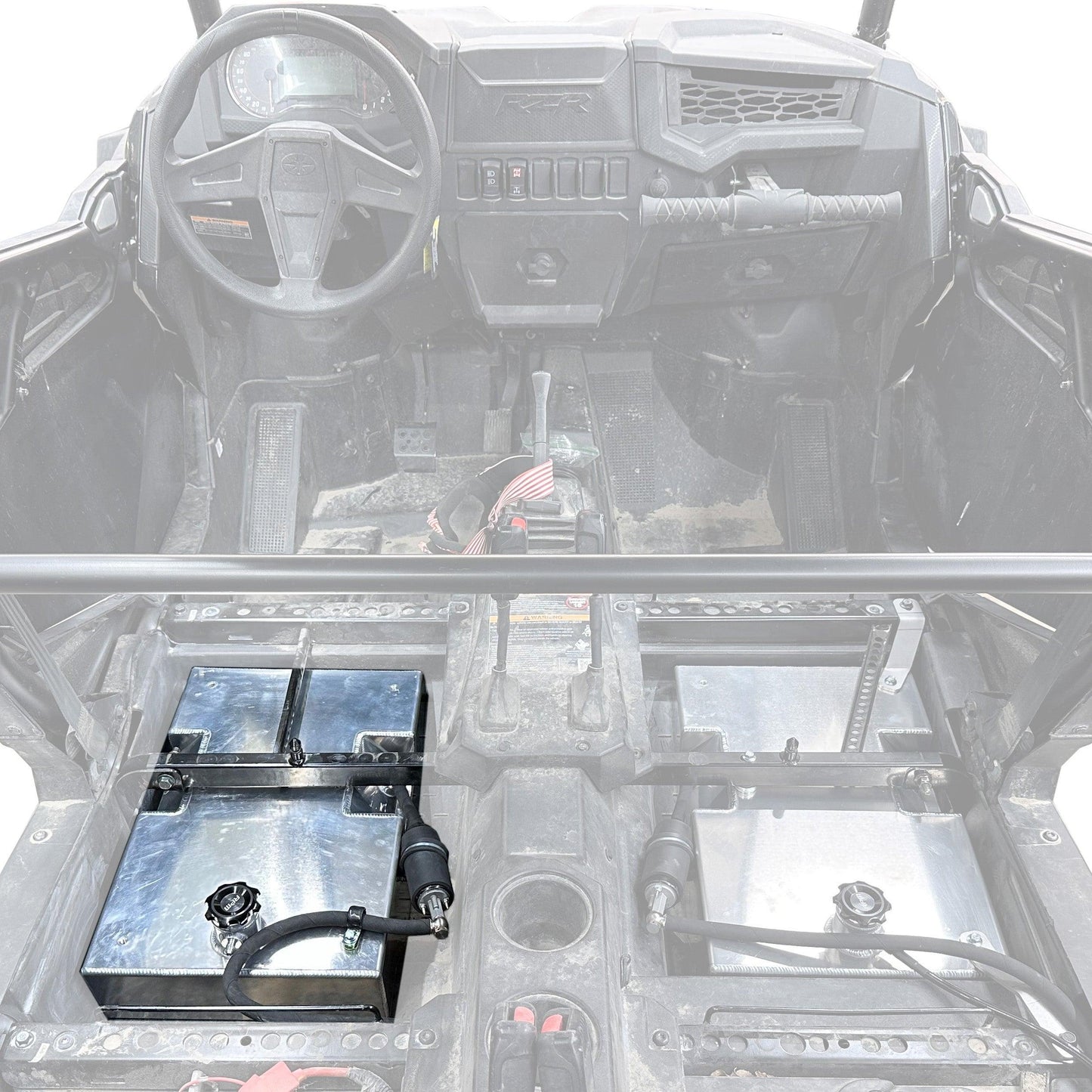 RPM RZR Auxiliary Fuel Tank - 4 Seat XPT / XP1000 / Turbo S 4.5G Auxiliary Fuel Gas Tank Kit