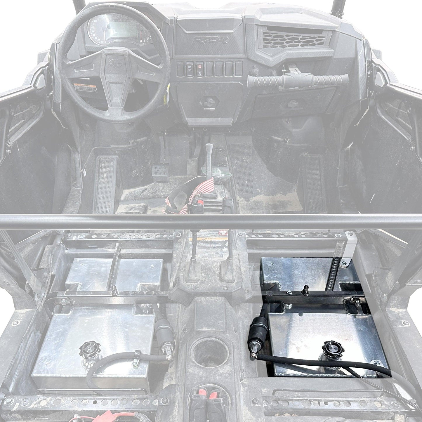 RPM RZR Auxiliary Fuel Tank - 4 Seat XPT / XP1000 / Turbo S 4.5G Auxiliary Fuel Gas Tank Kit