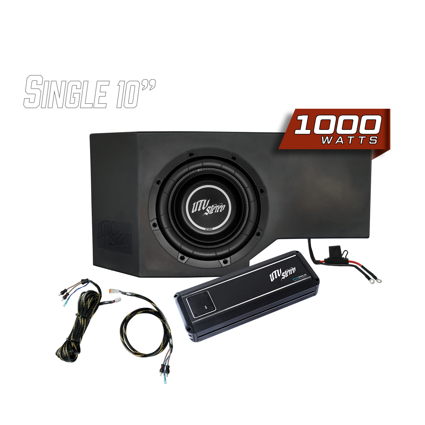 Can-Am® Defender HD10 1000W Single Passenger Side 10" Subwoofer Kit | UTVS-DEF-SUB-1000