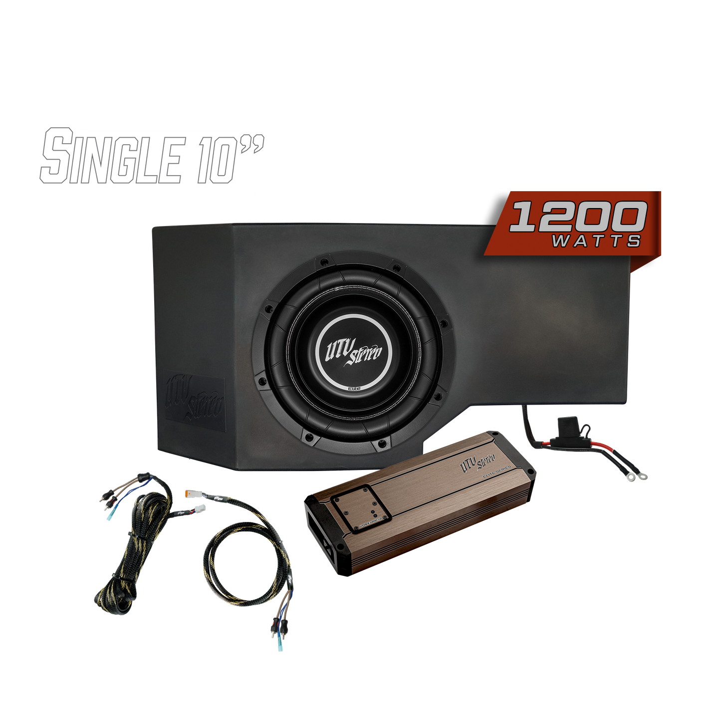 Can-Am® Defender HD10 1200W Single Side 10" Subwoofer Kit  | UTVS-DEF-SUB-1200