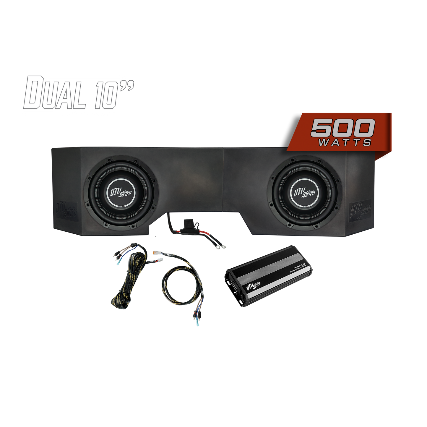 Can-Am® Defender HD10 500W Dual 10" Subwoofer Kit | UTVS-DEF-SUB-500-2