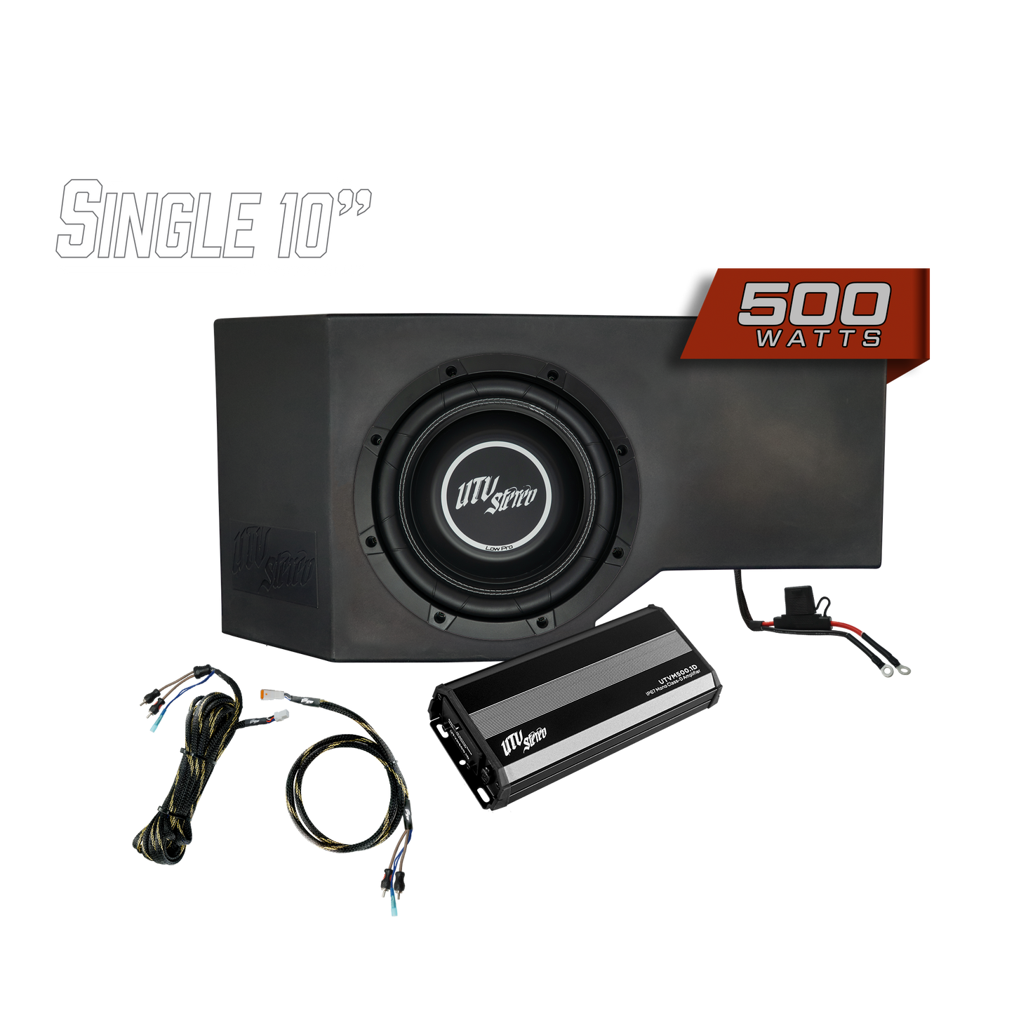 Can-Am® Defender HD10 500W Single Side 10" Subwoofer Kit | UTVS-DEF-SUB-500