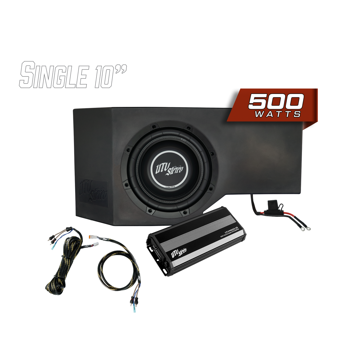 Can-Am® Defender HD10 500W Single Side 10" Subwoofer Kit | UTVS-DEF-SUB-500