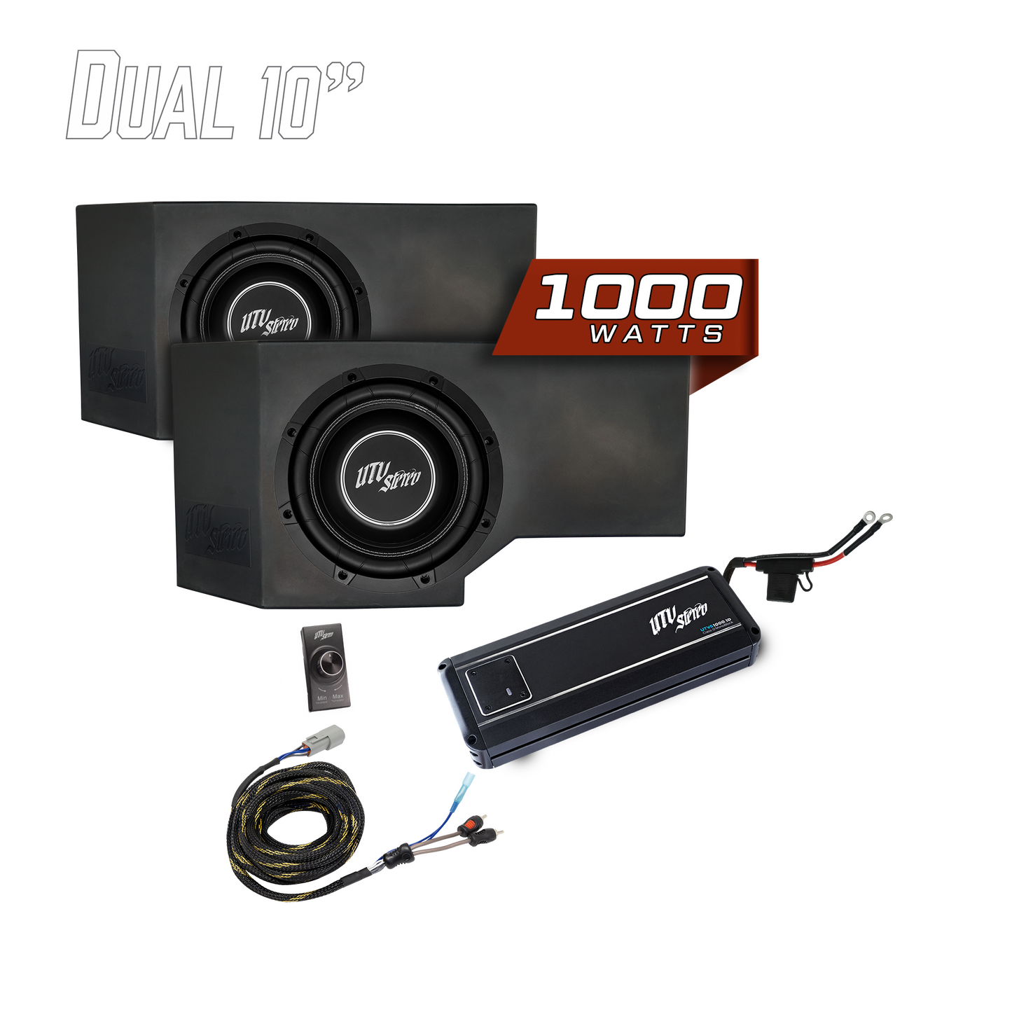 Can-Am® Defender HD11 1000W Dual 10" Subwoofer Kit | UTVS-DEF2-1000-2-GO