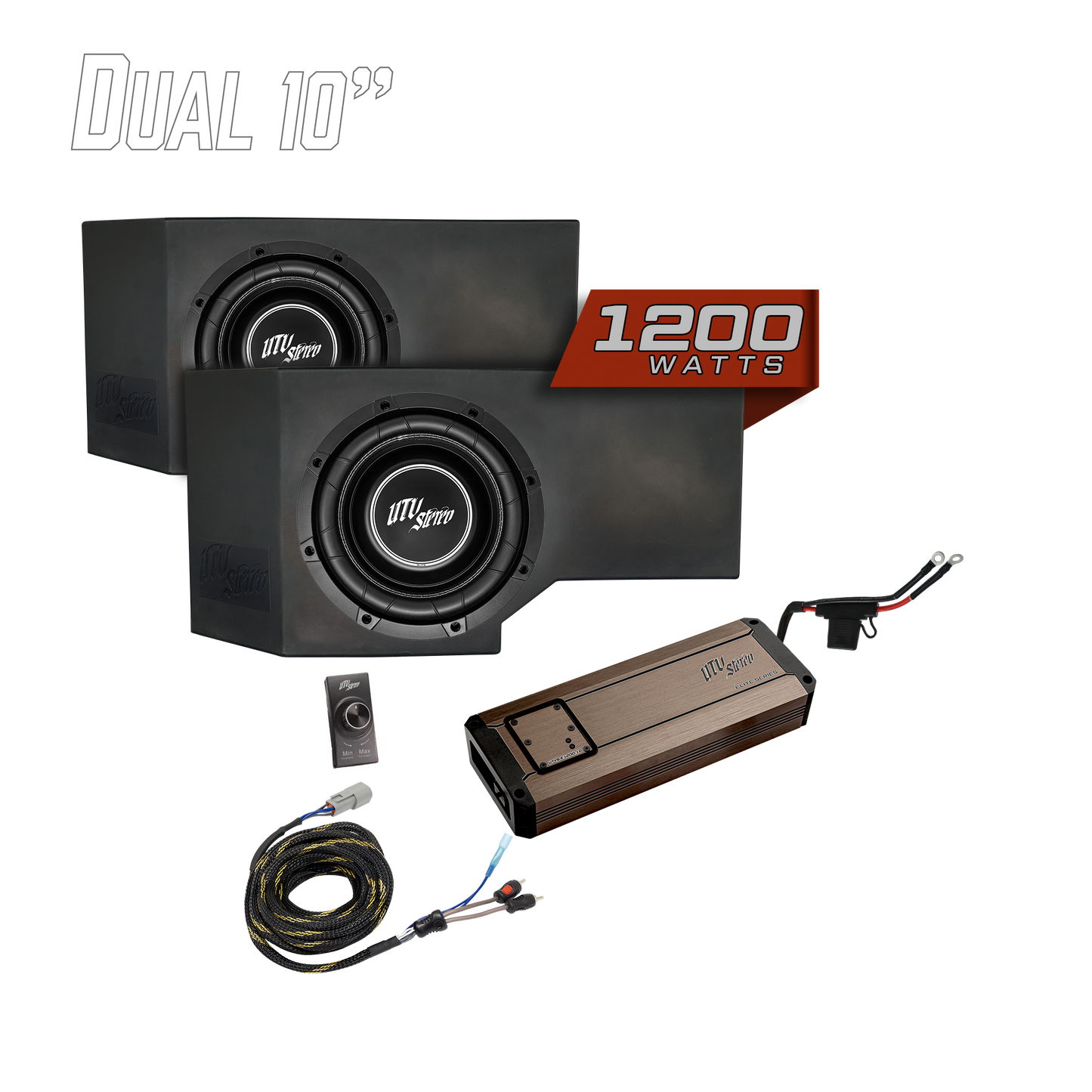 Can-Am® Defender HD11 1200W Dual 10" Subwoofer Kit | UTVS-DEF2-1200-2-GO