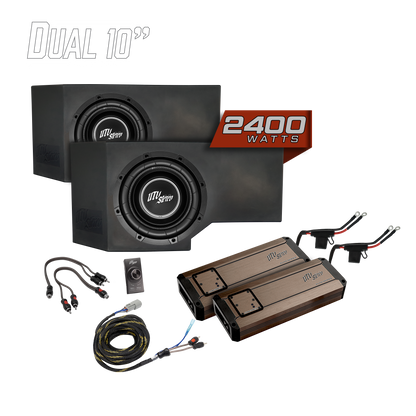 Can-Am® Defender HD11 2400W Dual 10" Subwoofer Kit | UTVS-DEF2-2400-2-GO