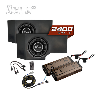 Can-Am® Defender HD11 2400W Dual 10" Subwoofer Kit | UTVS-DEF2-2400-2-GO