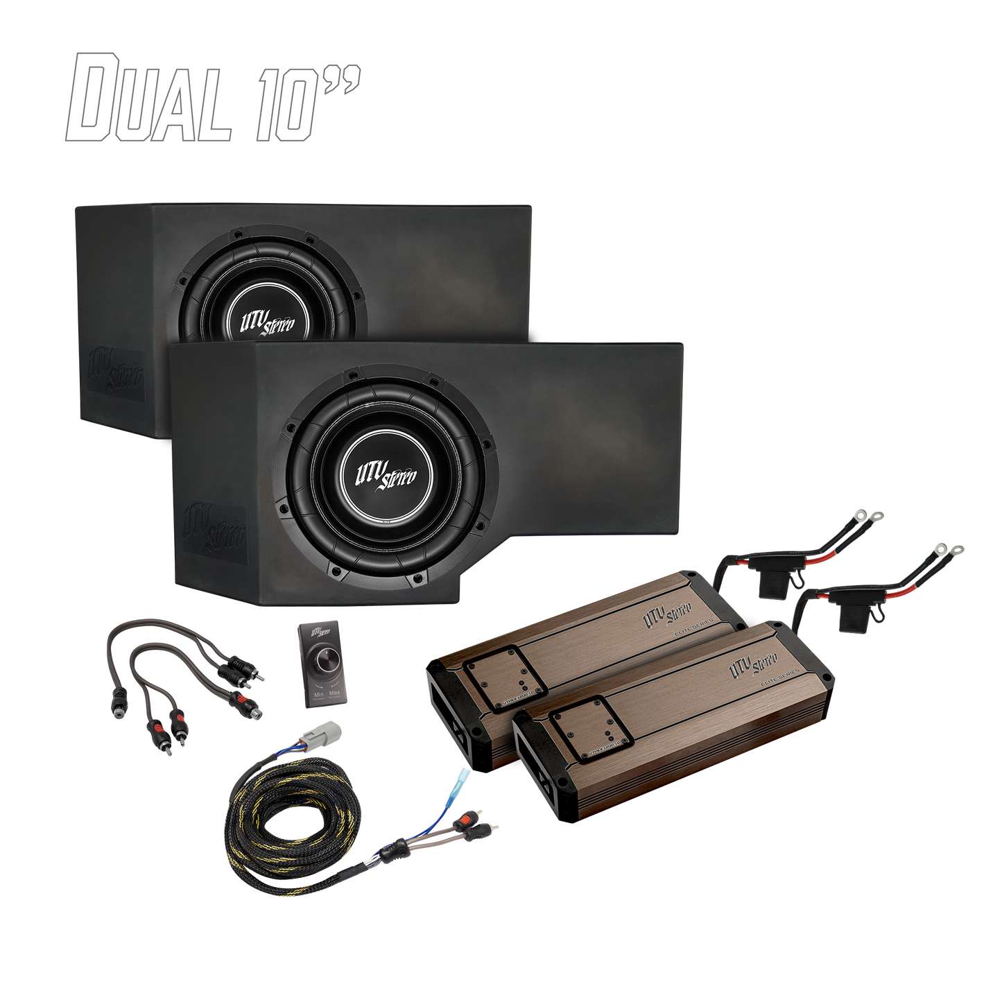 Can-Am® Defender HD11 2400W Dual 10" Subwoofer Kit | UTVS-DEF2-2400-2-GO