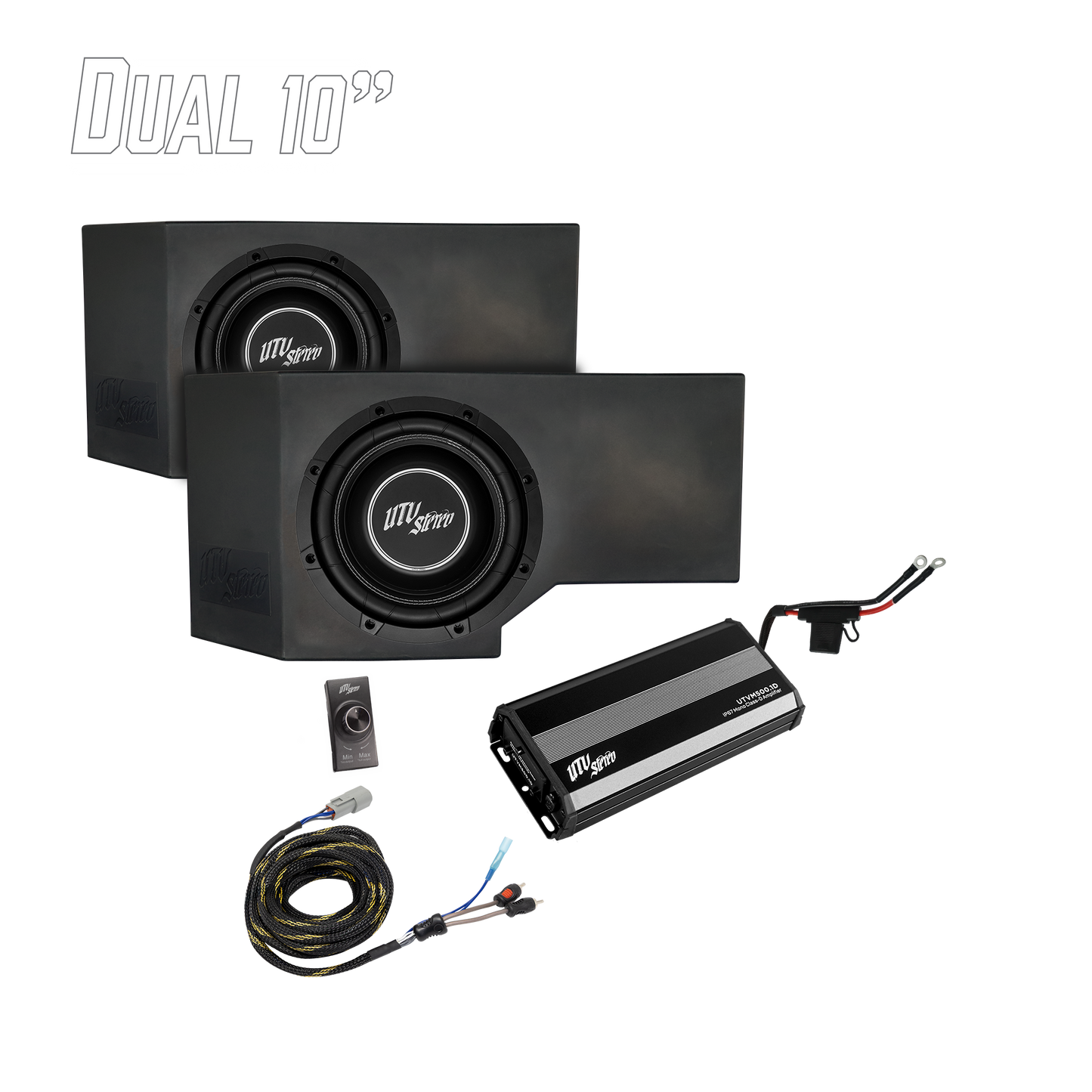 Can-Am® Defender HD11 500W Dual 10" Subwoofer Kit | UTVS-DEF2-500-2-GO
