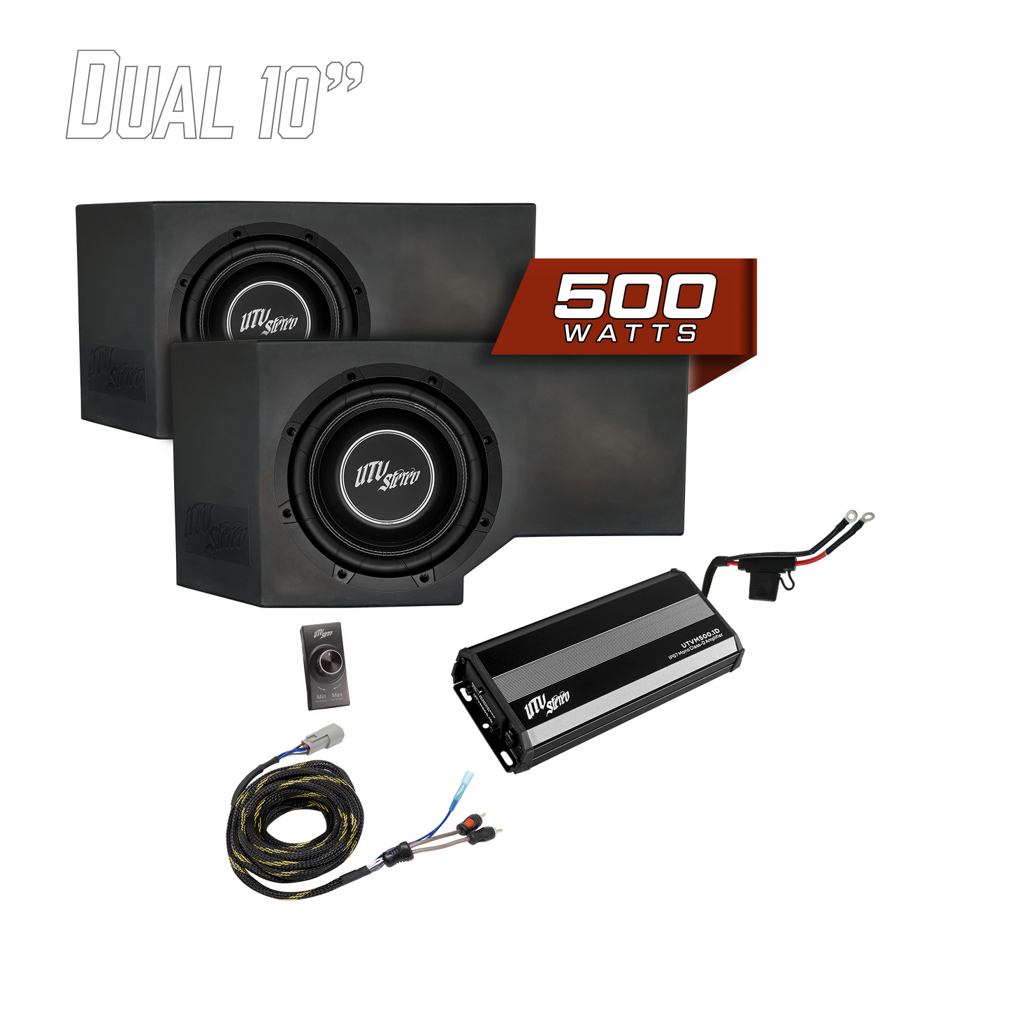 Can-Am® Defender HD11 500W Dual 10" Subwoofer Kit | UTVS-DEF2-500-2-GO