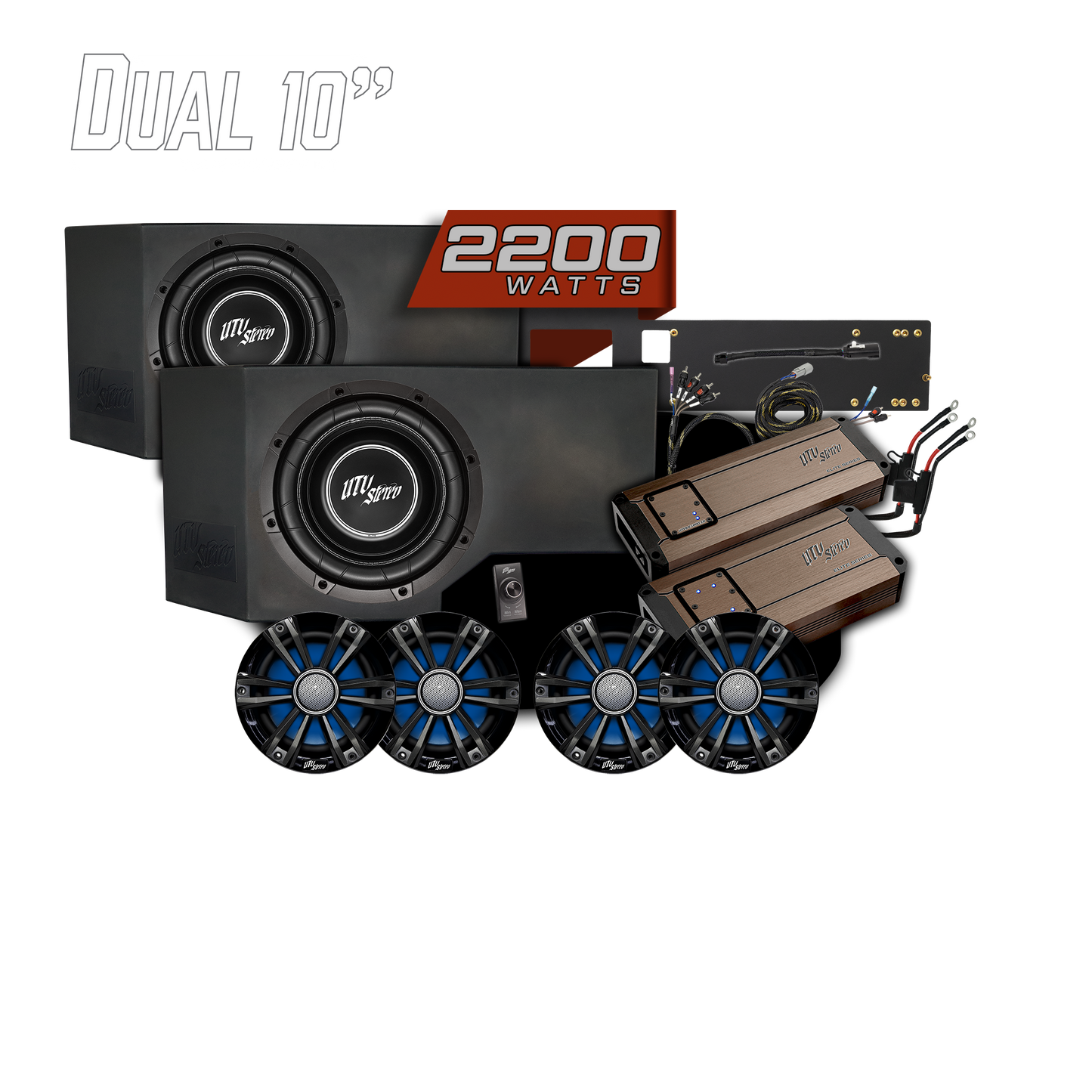 Can-Am® Defender HD11 BRP GO! Dual Subwoofer Stage 7 Stereo Kit | UTVS-DEF2-S7-GO