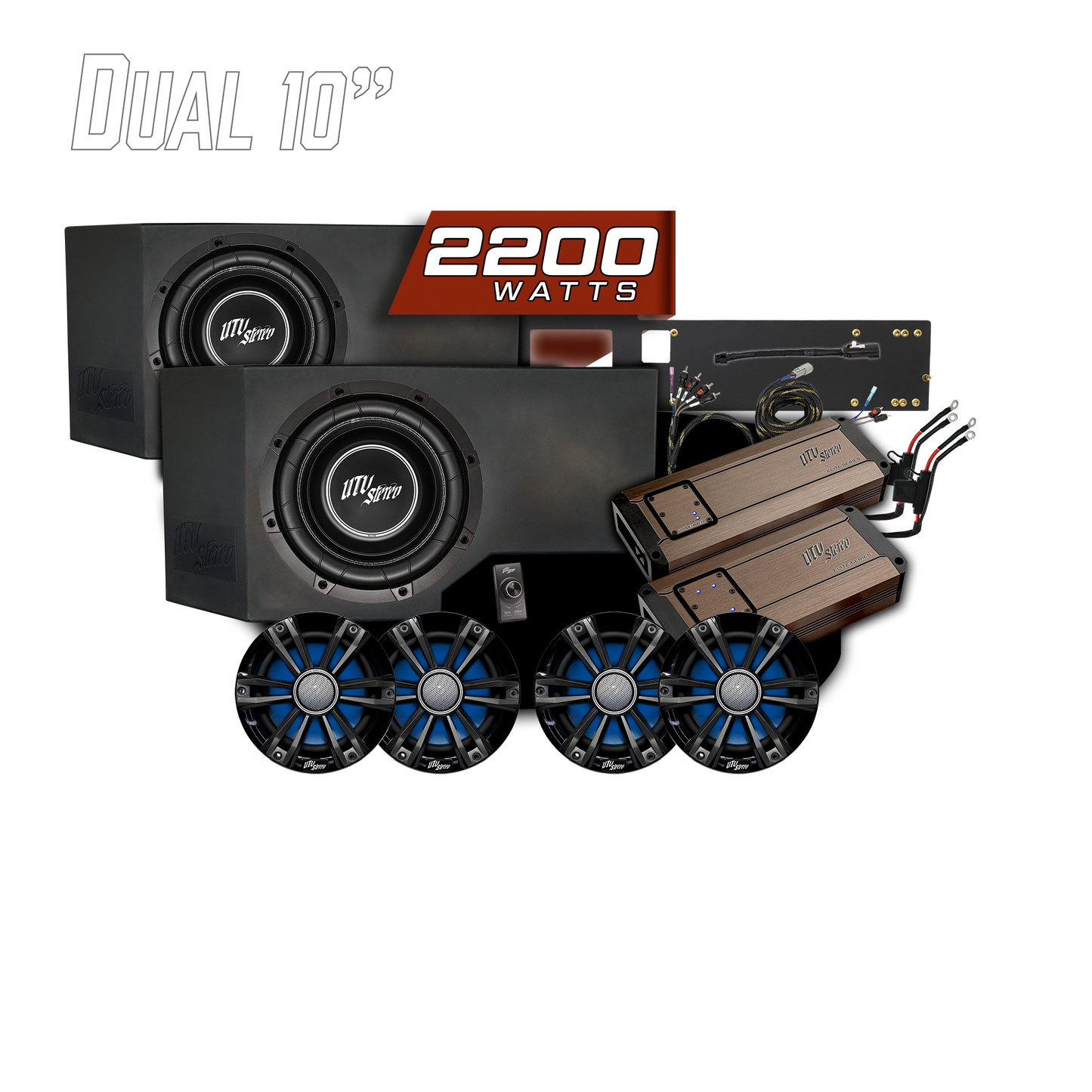 Can-Am® Defender HD11 BRP GO! Dual Subwoofer Stage 7 Stereo Kit | UTVS-DEF2-S7-GO