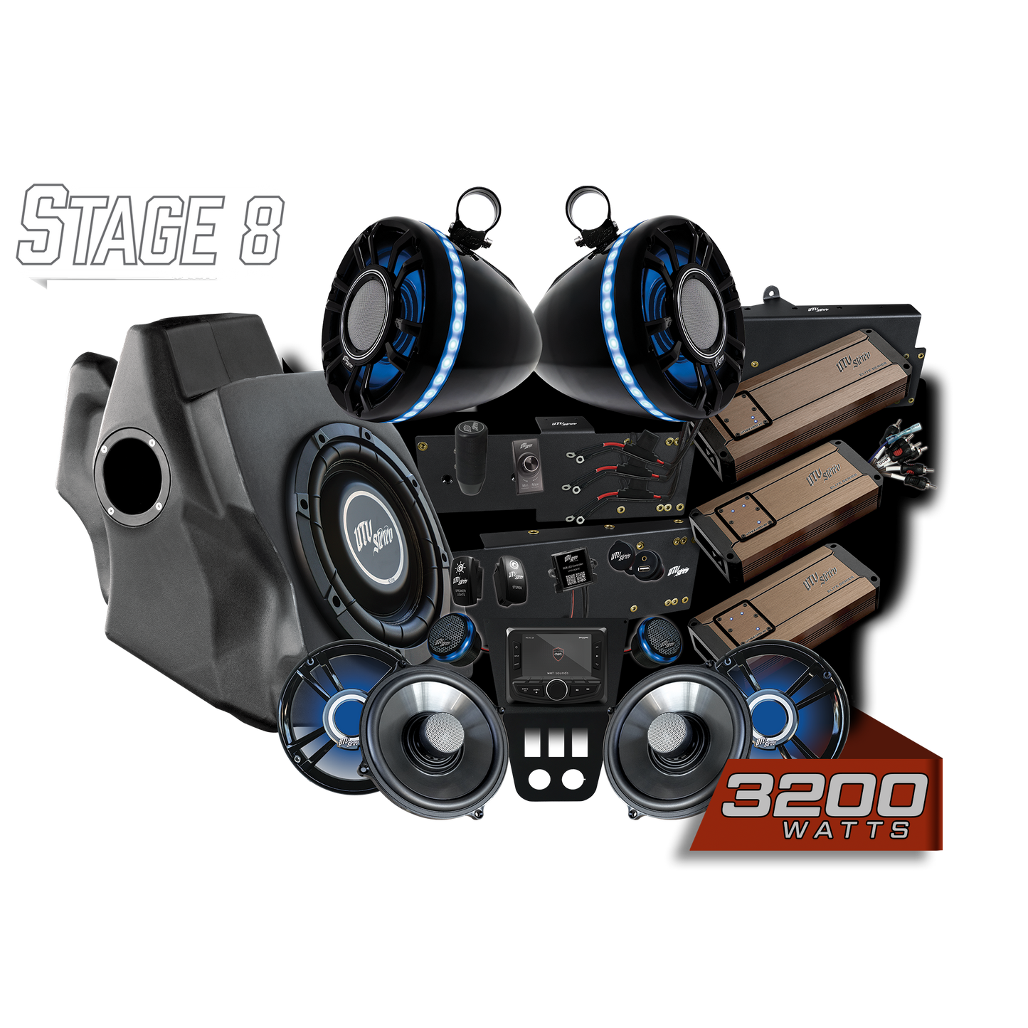 '20-'24 RZR® Pro Series Elite Stage 8 Stereo Kit | UTVS-PRO-S8-E