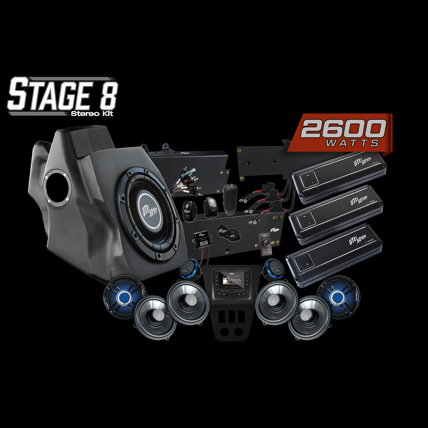 '20-'24 RZR® Pro Series Signature Stage 8 Stereo Kit | UTVS-PRO-S8-S