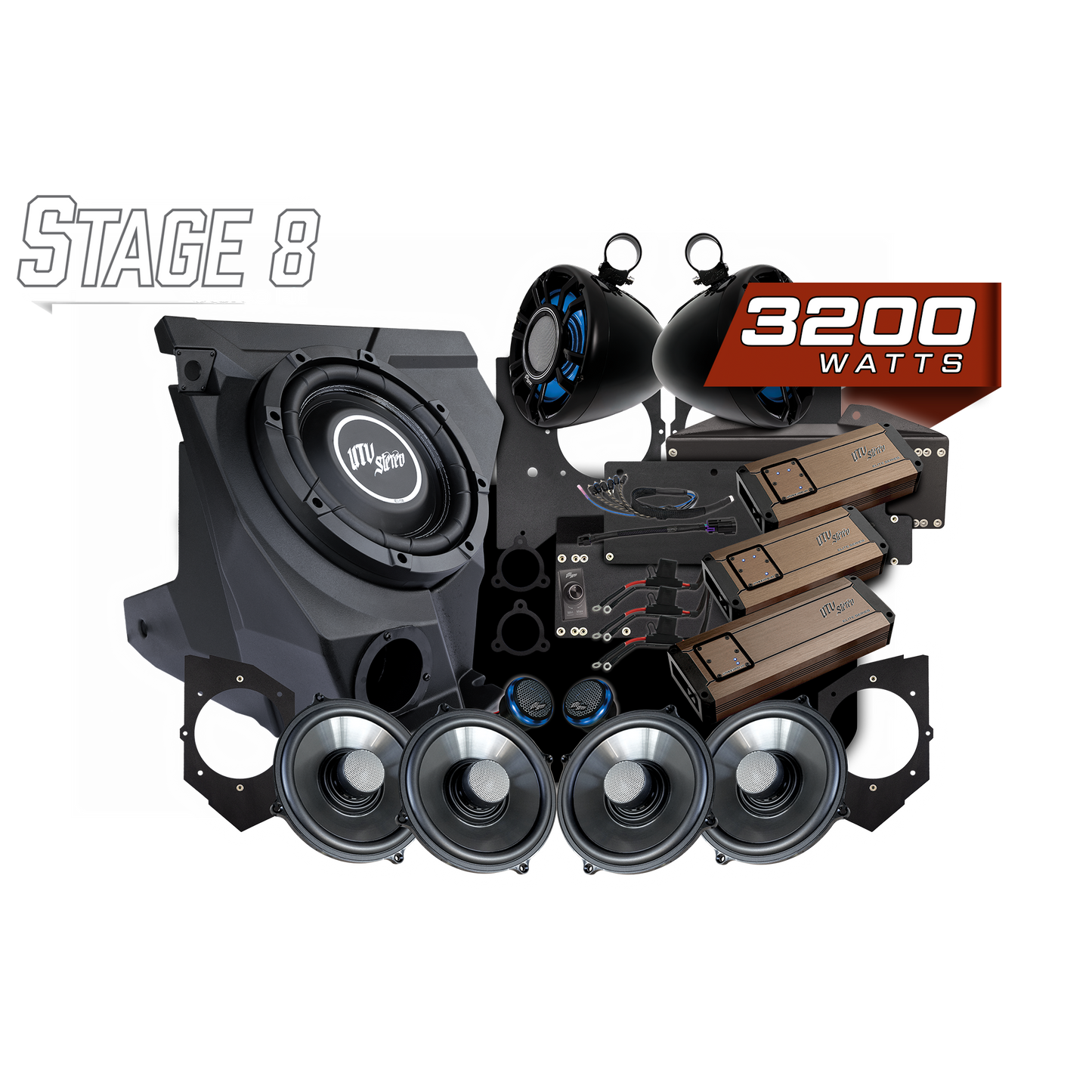 KAWASAKI® TERYX H2 GARMIN TREAD® Elite Stage 8 Stereo Kit | UTVS-H2-S8-GRM