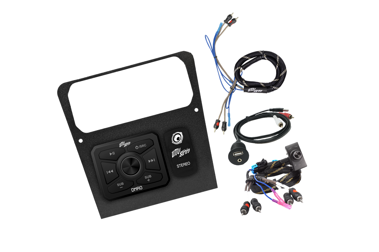 Maverick R Head Unit Mount Kit w/ Bass Knob | UTVS-R-HUMT-KIT-BASS-KNOB