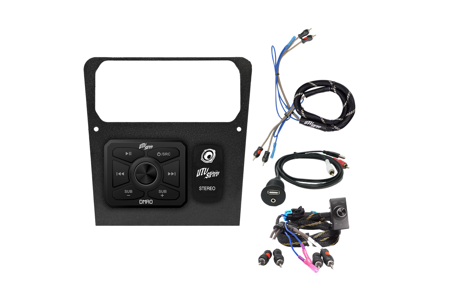 Maverick R Head Unit Mount Kit w/ Bass Knob | UTVS-R-HUMT-KIT-BASS-KNOB