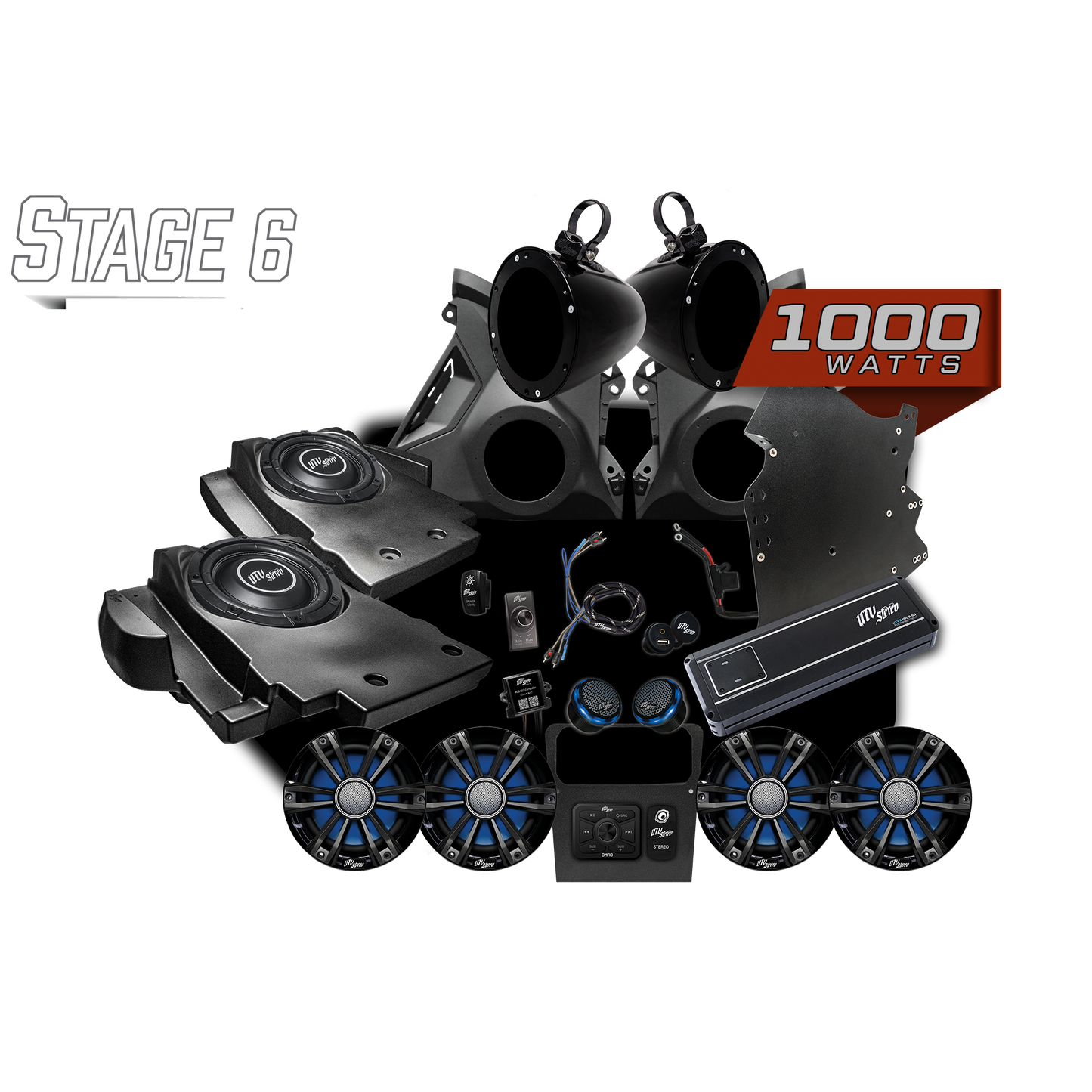 Can-Am® Maverick R Signature Series Stage 6 Stereo Kit | UTVS-R-S6-S