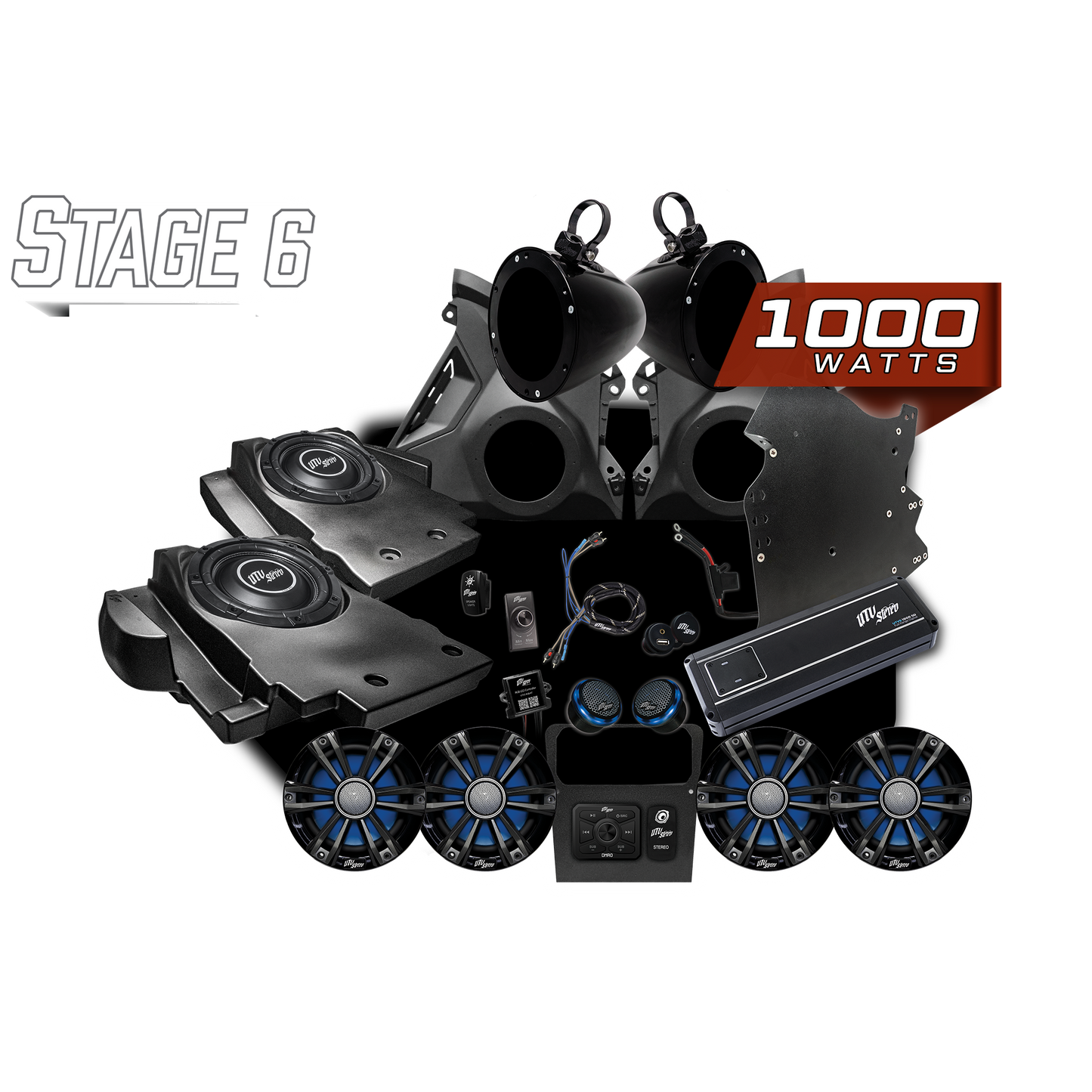 Can-Am® Maverick R Signature Series Stage 6 Stereo Kit | UTVS-R-S6-S