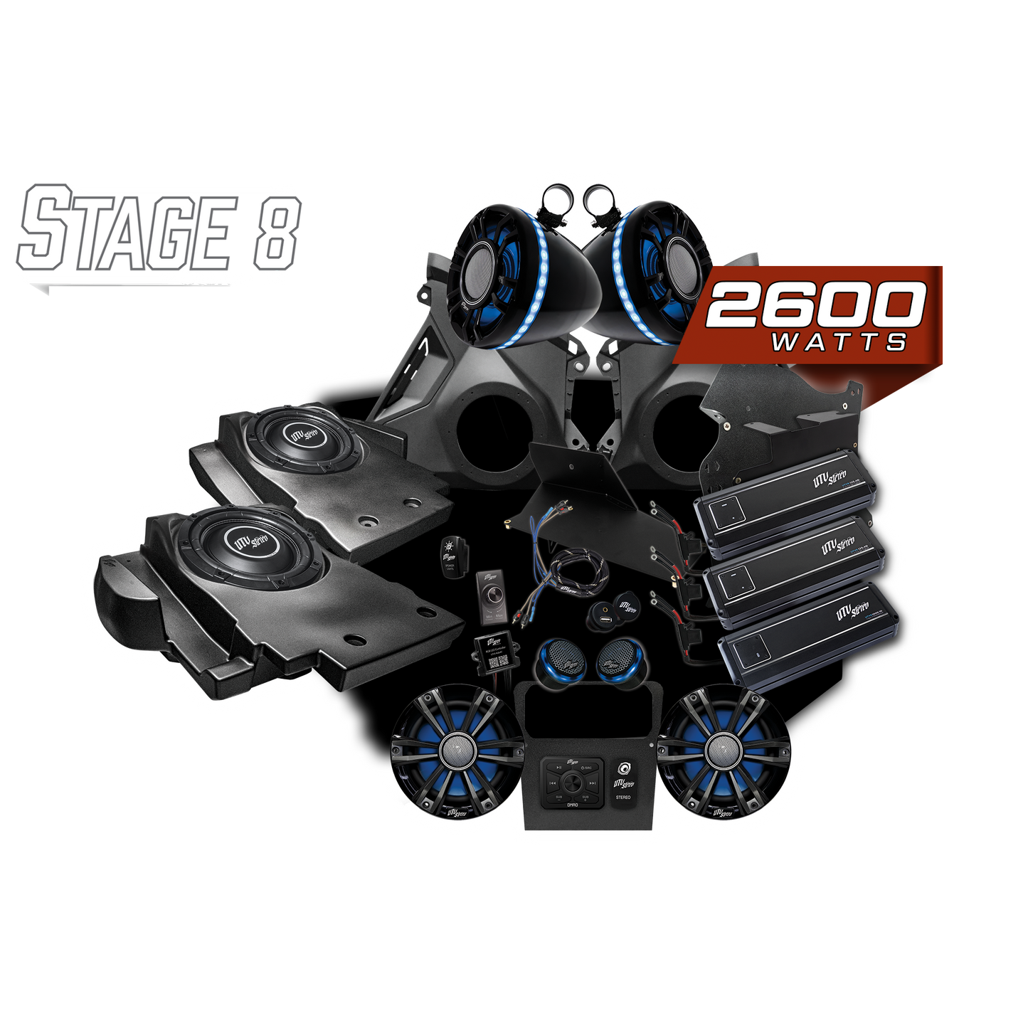 Can-Am® Maverick R Signature Series Stage 8 Stereo Kit | UTVS-R-S8-S