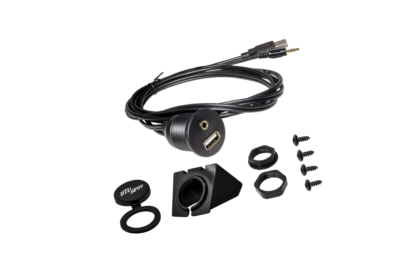 USB & Auxiliary Flush Mount Adapter for Source Units | UTVS-USB/AUX-FLMT