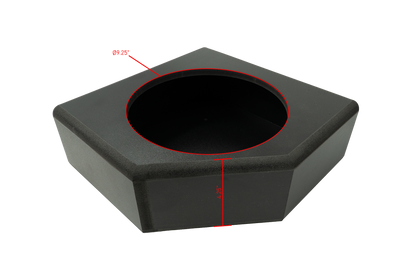 '17+ Can-Am® X3 Rear Low-Profile Driver Side 10” Subwoofer Enclosure – Unloaded | UTVS-X3-ENC-LP-RDRIVER